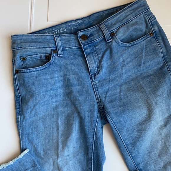 Vineyard Vines Furling Wash Raw Hem Skinny Denim 4 - Picture 3 of 8